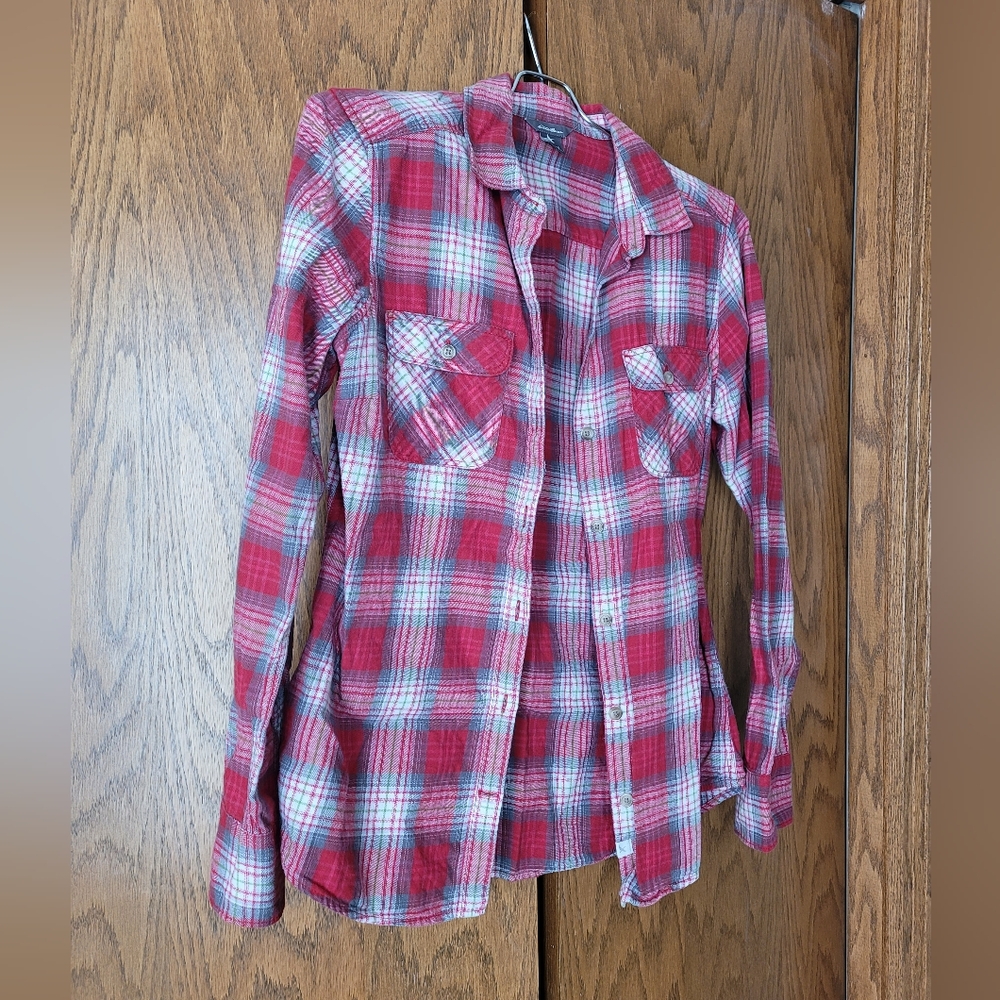 Eddie bauer womens xs extra small flannel shirt